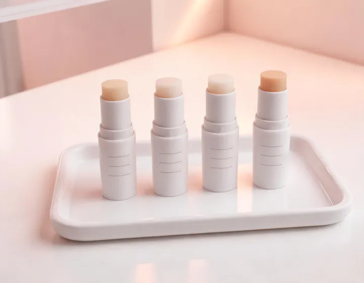 Peptide 9 bio sun stick tubes on a lab tray, illustration only